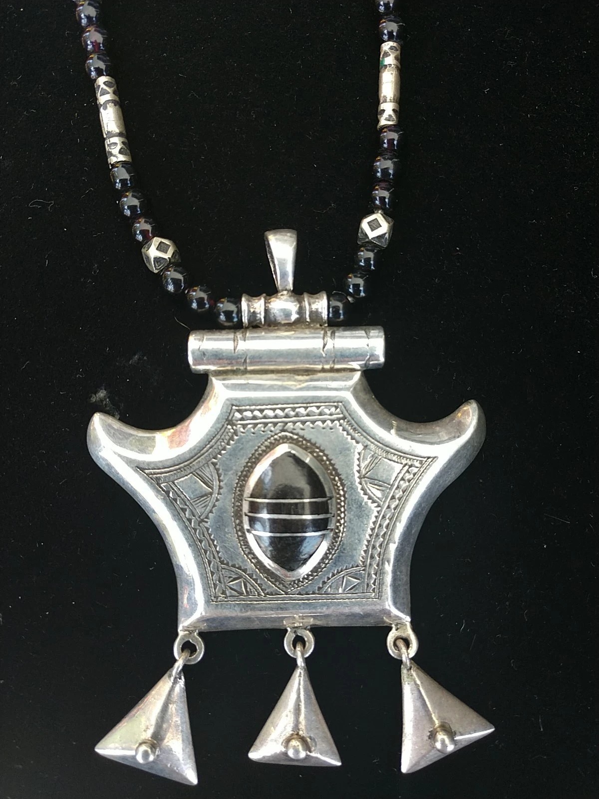 Handmade African Fine Silver Tuareg Necklace