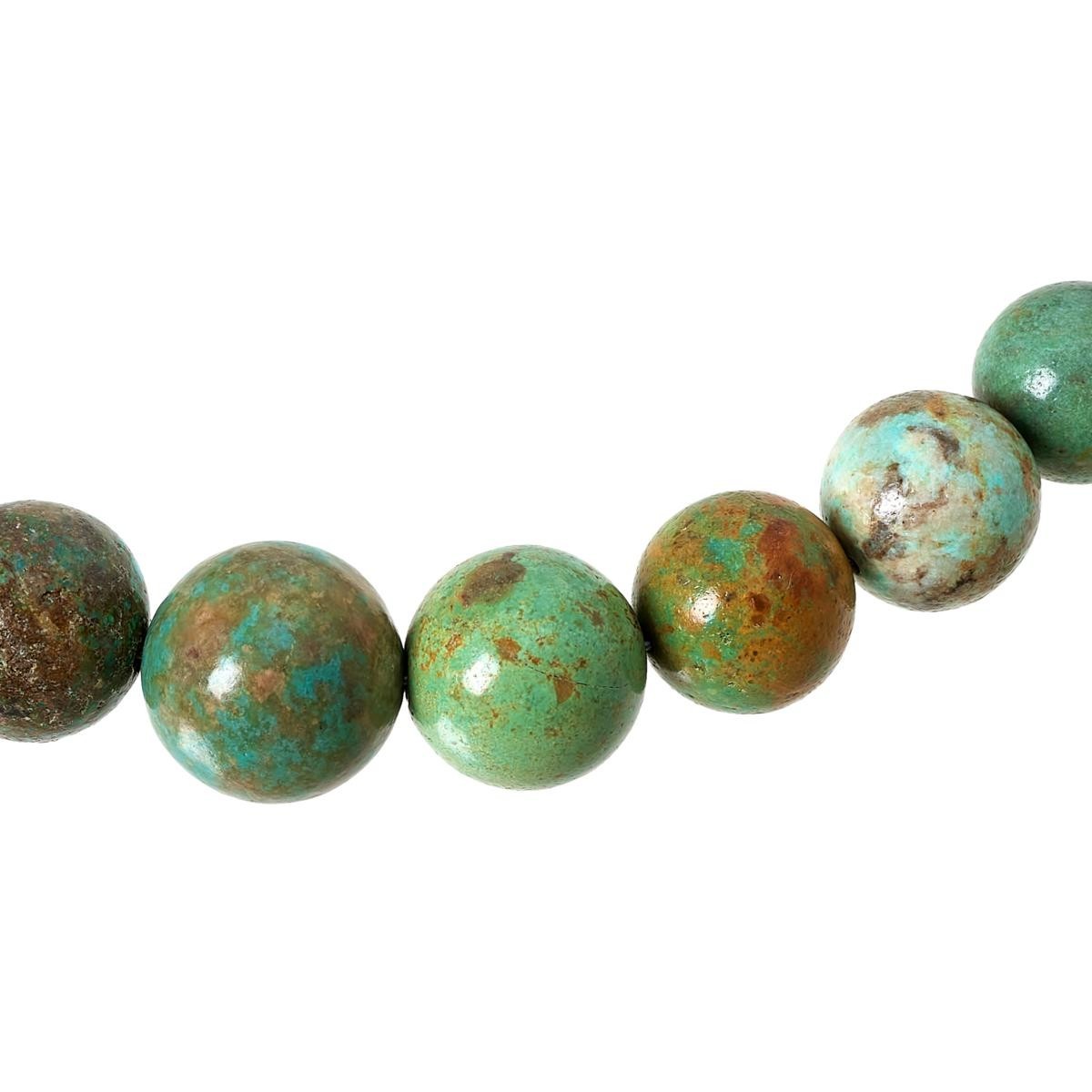 Jay King Sacred Cloud Mountain Turquoise Graduated Round Beaded Necklace 18 1/4