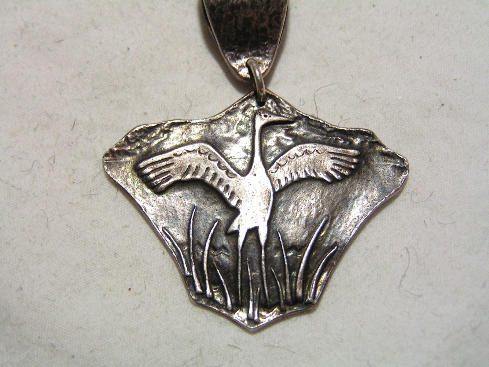 …Birds of Bosque del Apache Artist Signed Jana… Crane Bird Pendant…