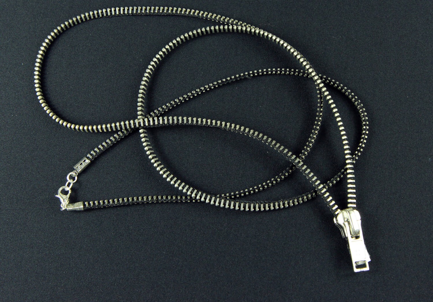 Miniblings Zipper Upcycling Necklace 80cm Unique Handmade