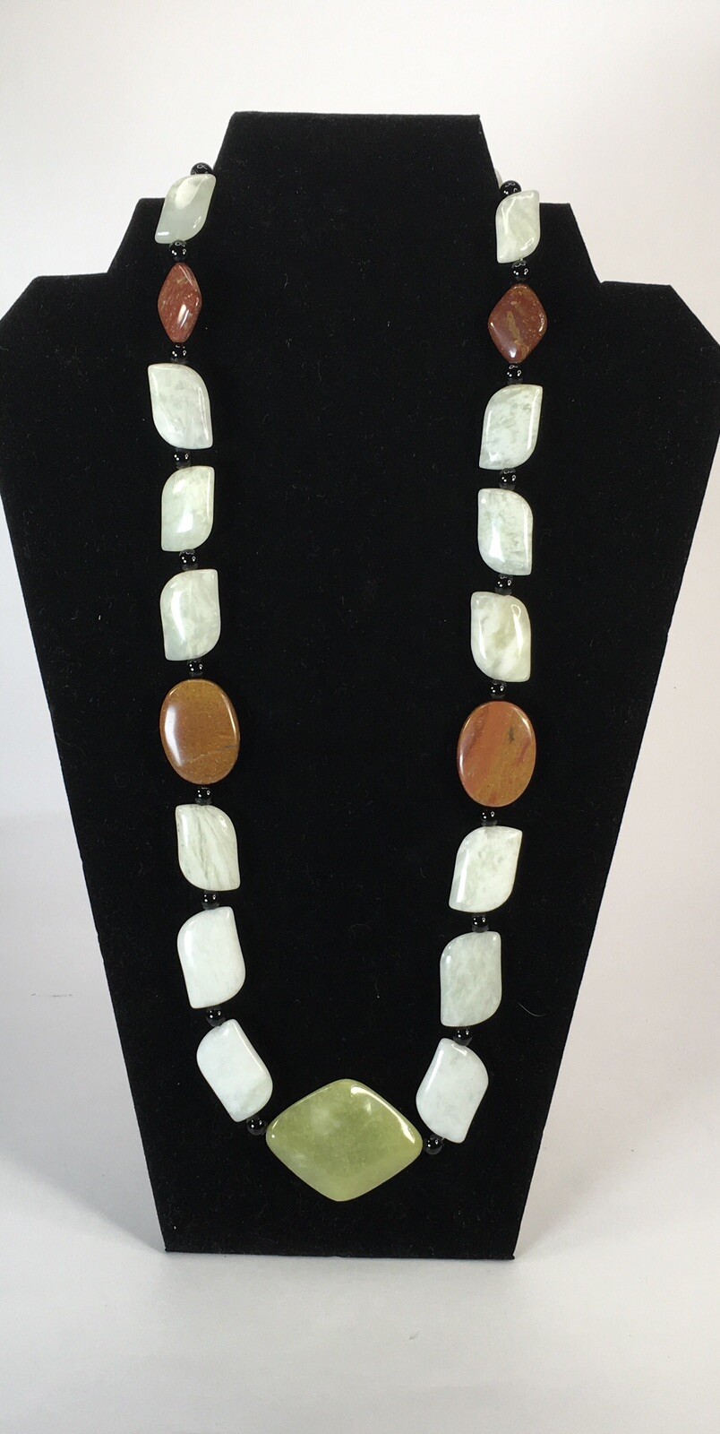 Jay King Mine Finds DTR Multi Genuine Gemstone Sterling Silver Necklace 26”Long