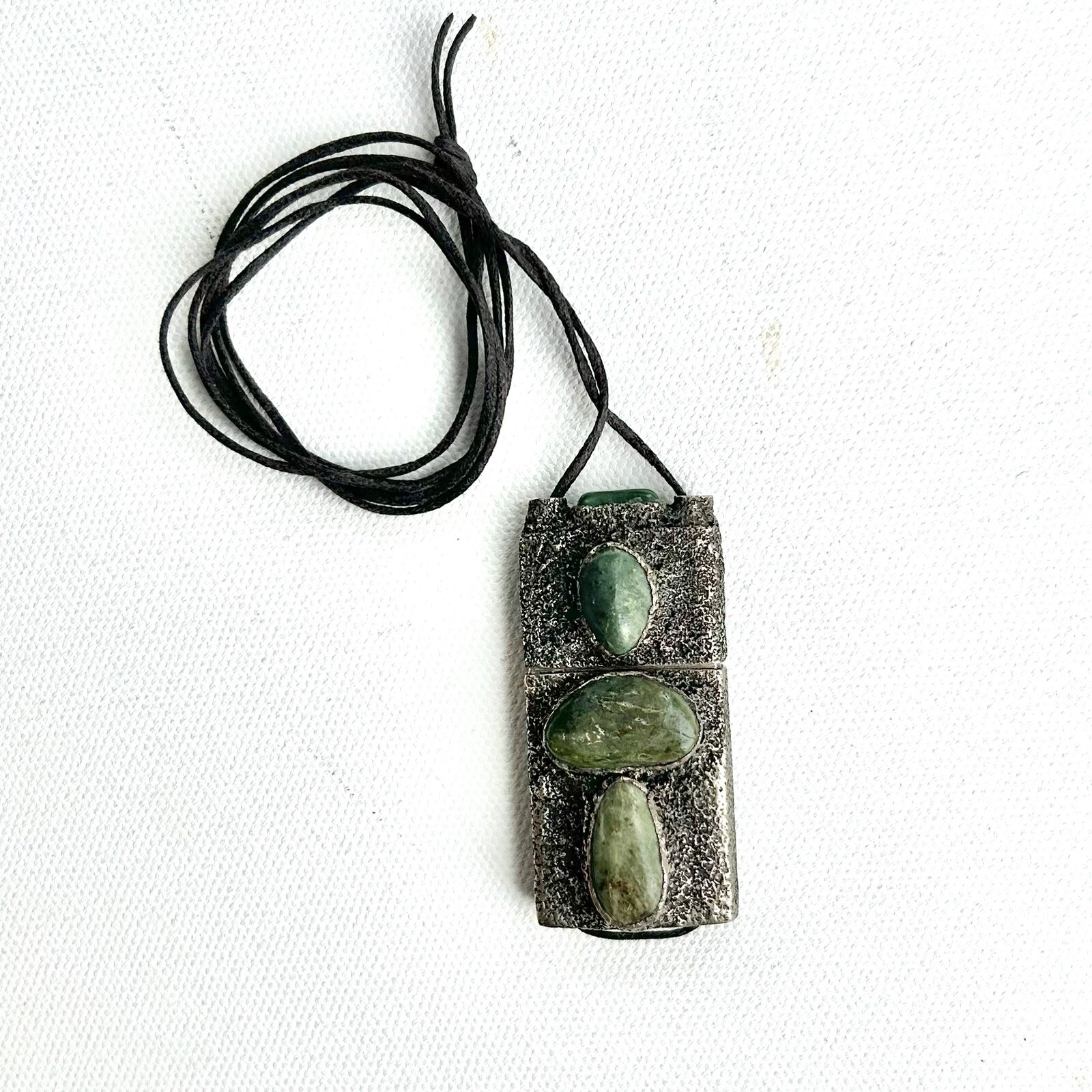 Lou Zeldis Silver Locket Box On Cord