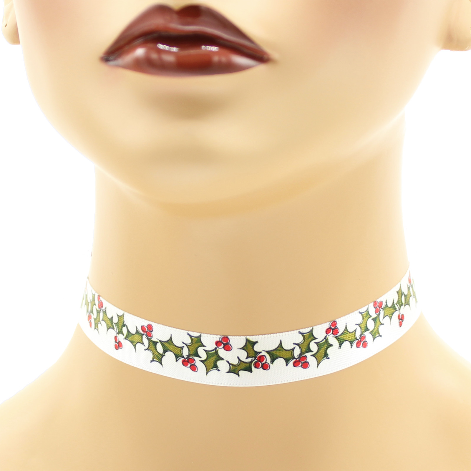 Christmas Choker 5/8 inch Custom Necklace 16 mm winter holiday designs red green