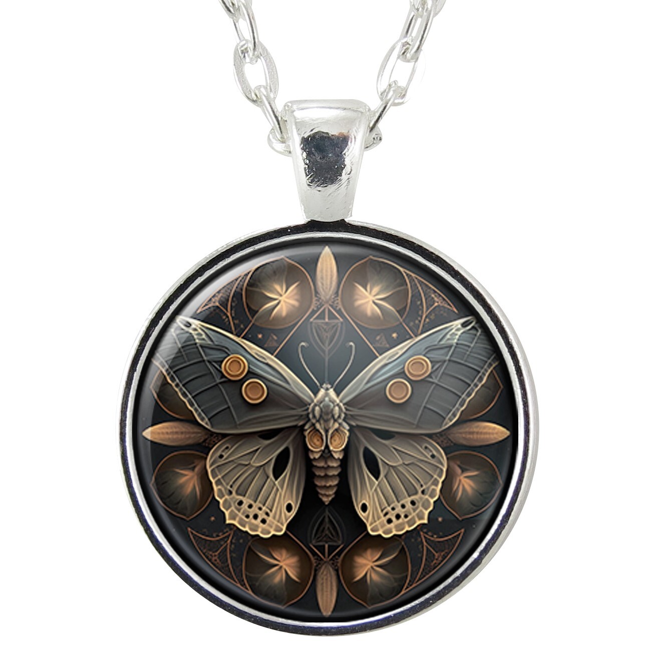 Moth Pendant Necklace, Gothic Witch Jewelry, Dark Cottagecore Accessories
