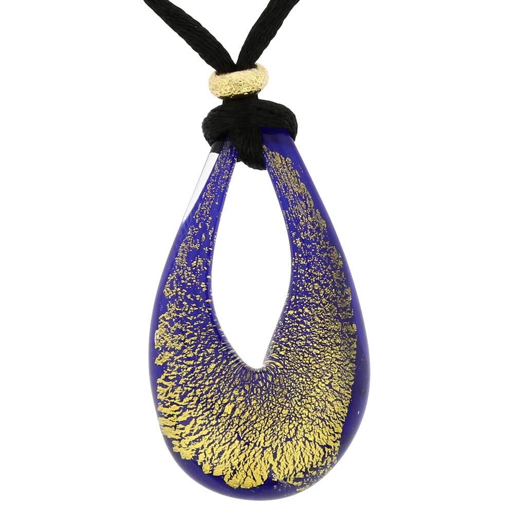 GlassOfVenice Murano Glass Gemma Necklace – Blue