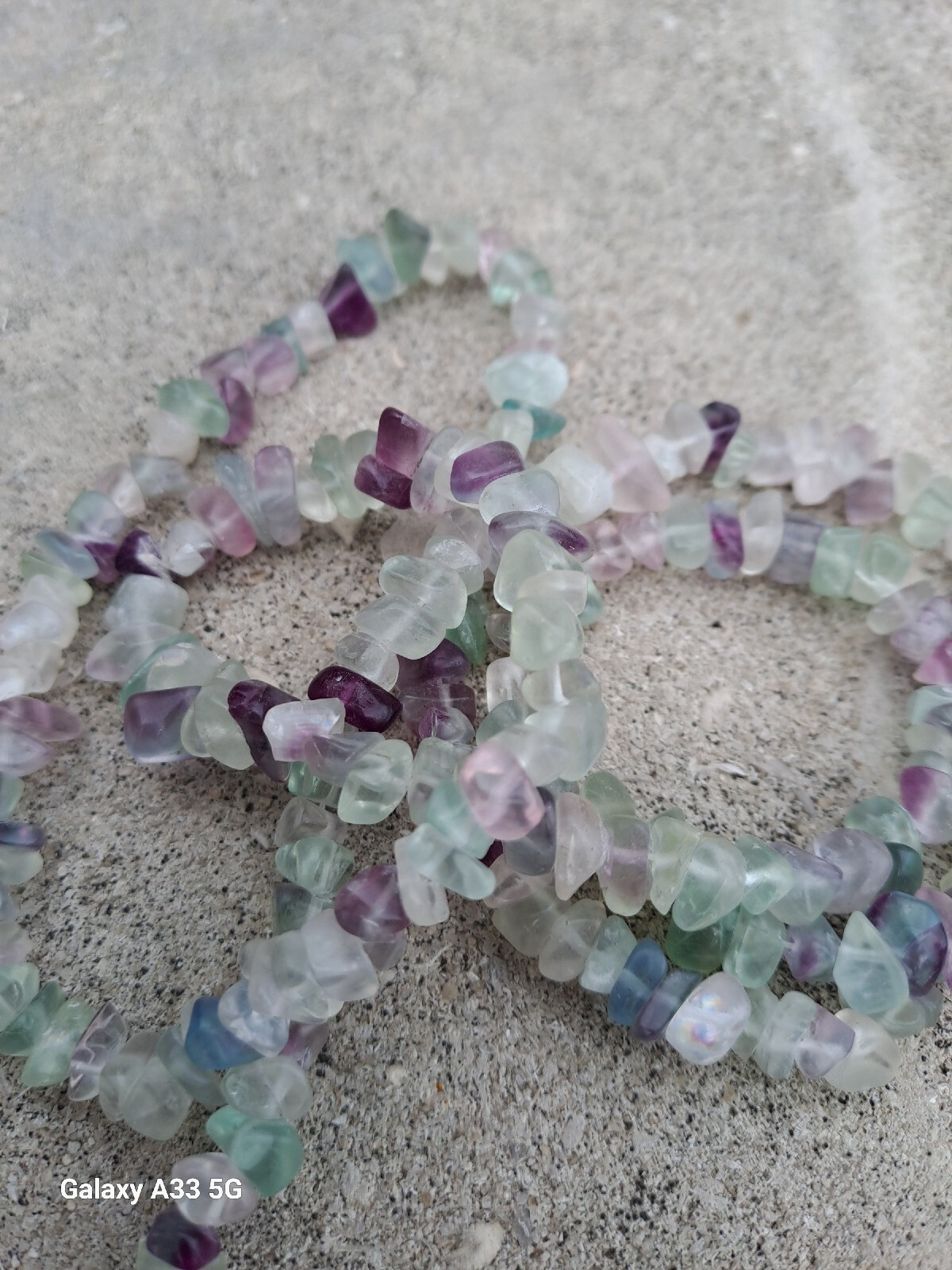 Free Form Fluorite Necklace -34 Inch total
