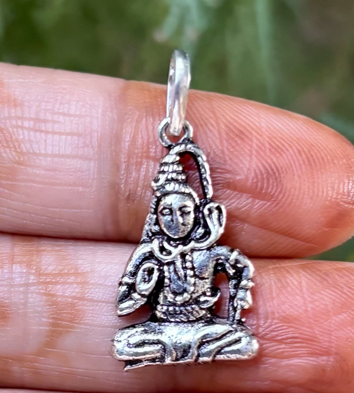 925 Sterling Silver Lord Shiva Shivas, Shiv jis Pendant, Oxidized