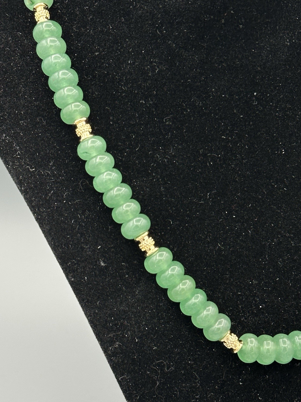 Adjustable Jade Like, Aventurine Bead, Station, Necklace