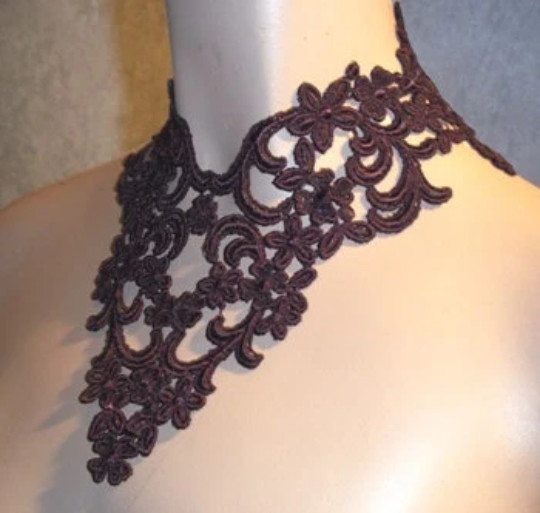 Choker Venise Lace Victorian Romantic Wearable Art Textile Tattoo YOur Choice