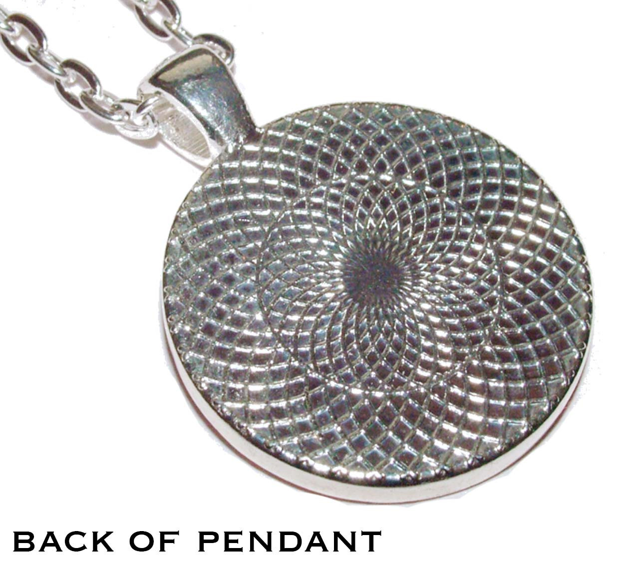 Los Angeles California Road Map Travel – Glass Pendant Necklace BRIGHT SILVER
