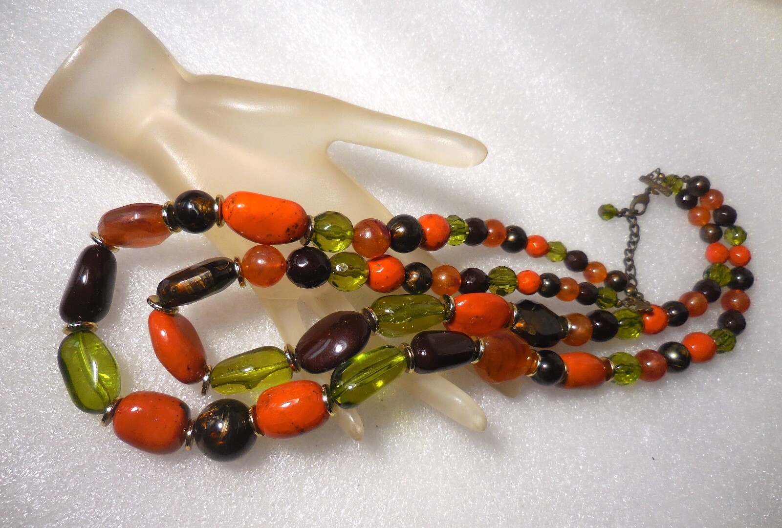 4 RETRO Necklaces LUCITE Colorful Vintage Gorgeous Bright Beads Jewelry Craft