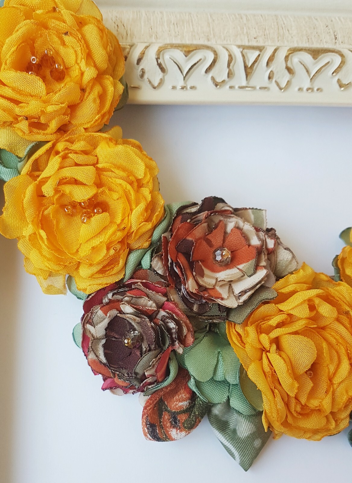 Womens Fashion Accessories Fabric Flowers Chain Pendant Handmade Necklace New