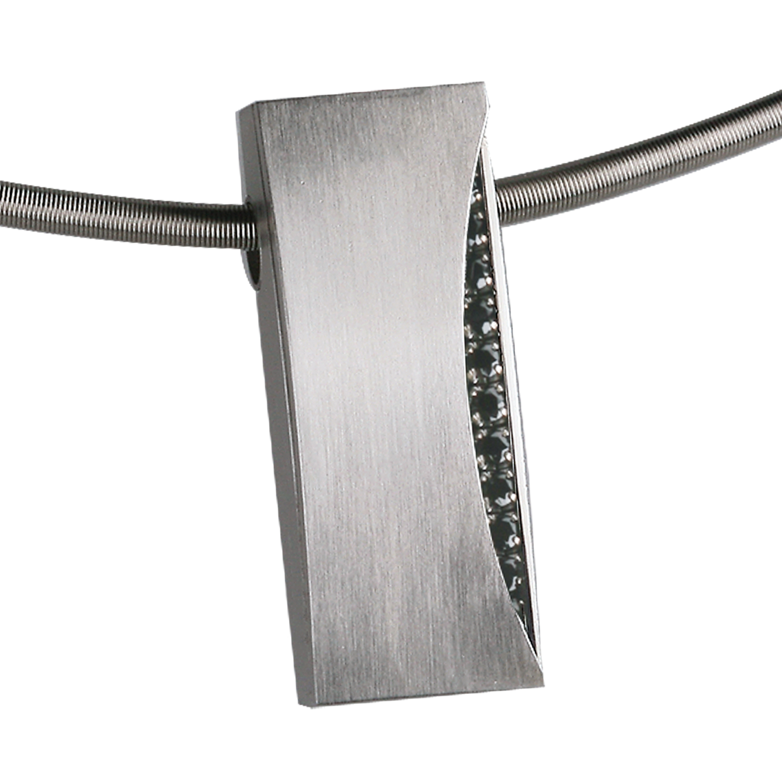 Serious Design Pendant AN269 BL Zirconia Black Stainless Steel 26 mm Quality