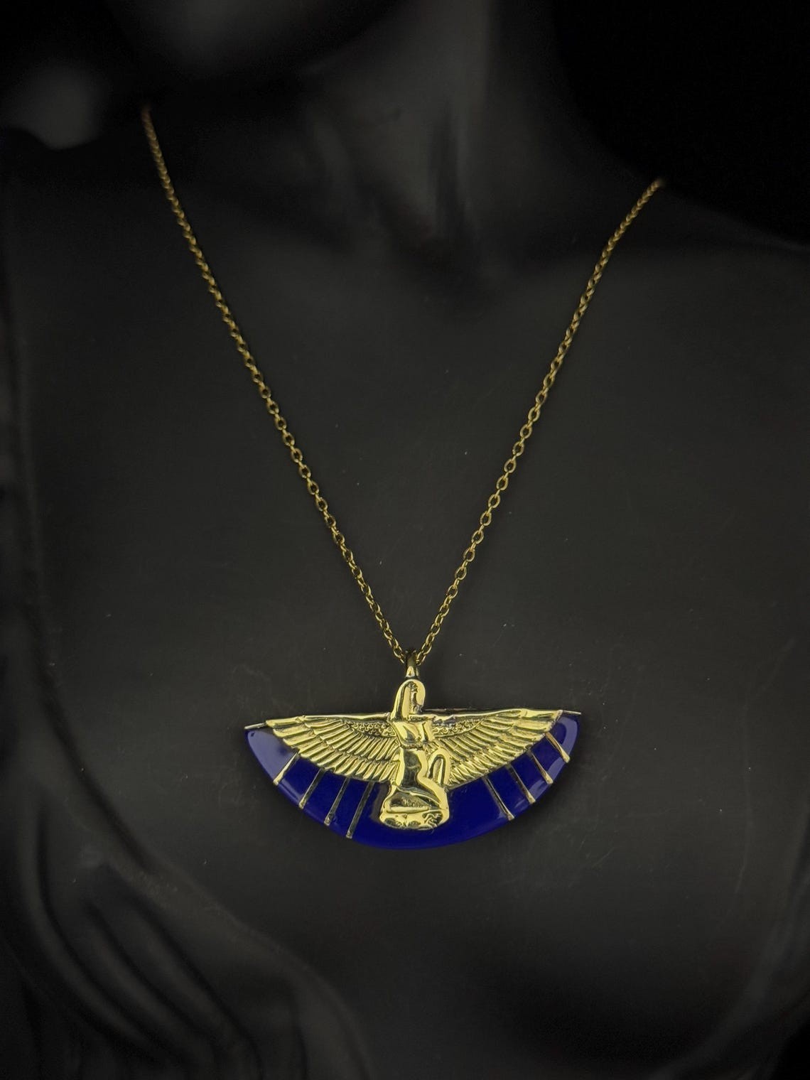 Isis Pendant Sterling Goddess Isis Necklace mythology Made In Egypt