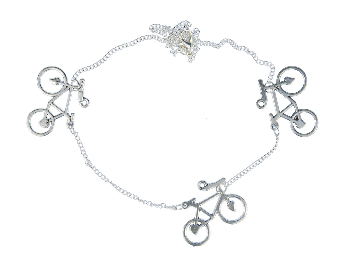 3 Bicycle Necklace Miniblings 45cm Heart Bike