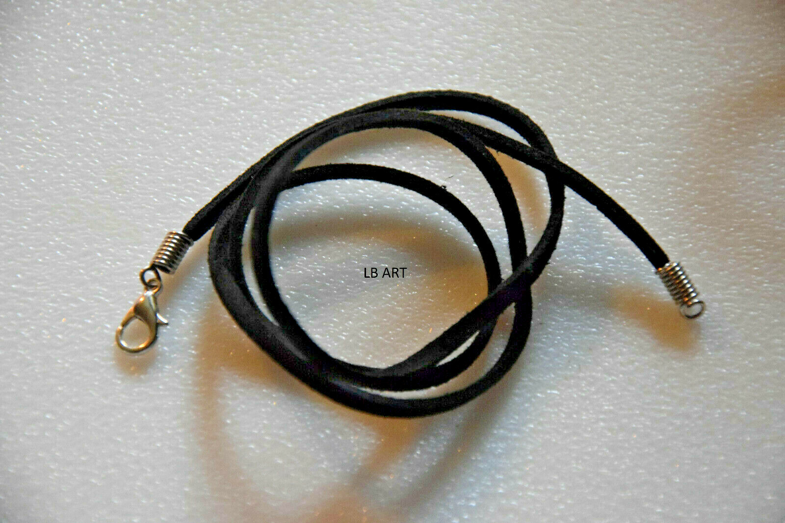 Made In USA Fused Glass Pendant with 18″ Soft Leather Necklace P7