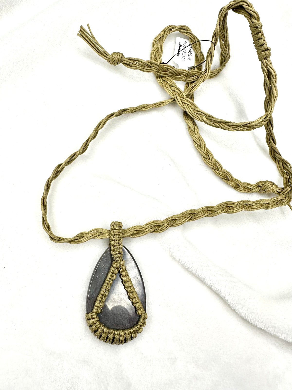 NEW Free People Necklace Gemstone Bohemian Vacation Pendant Brown Turtle Macrame
