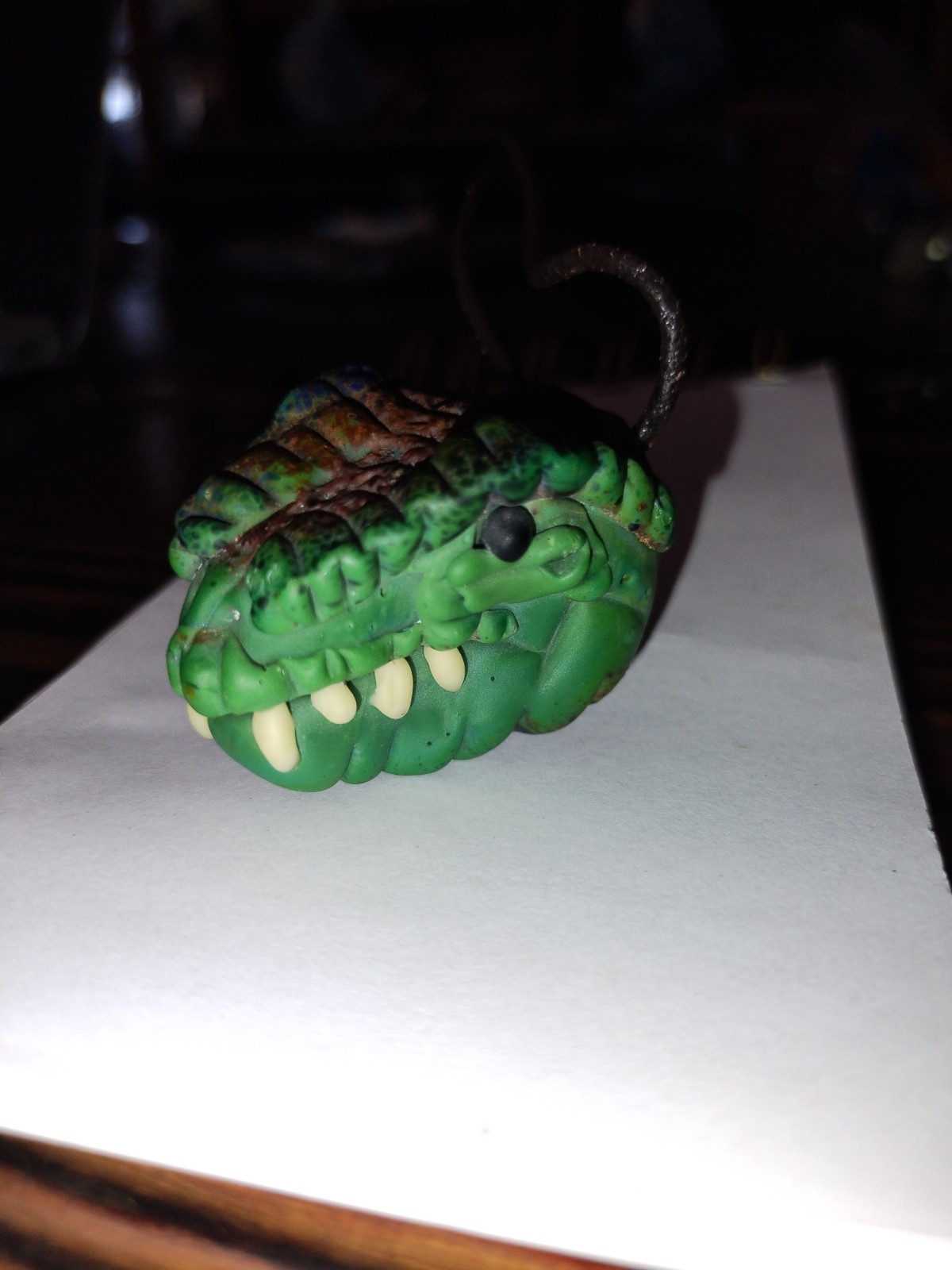 Handmade Glass Dinosaur Head Pendant Made In USA