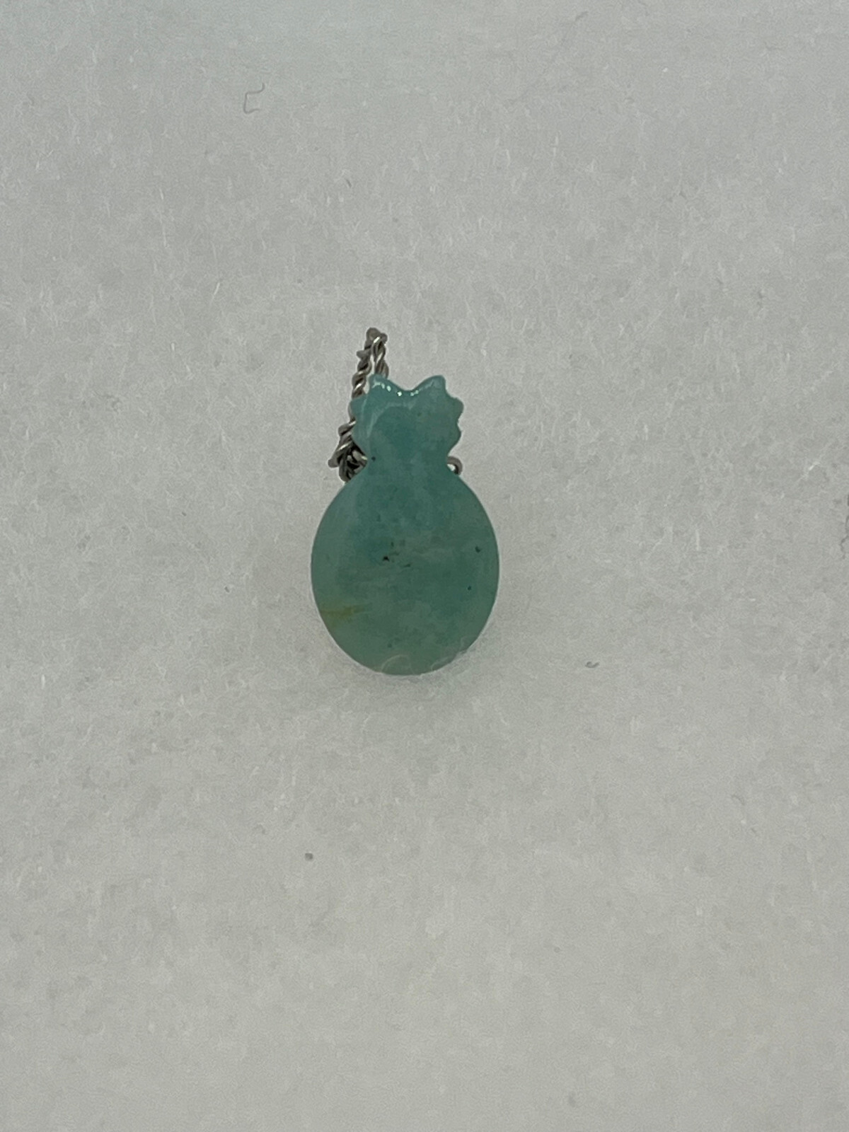 Natural Amazonite Gemstone Dainty Carved Pineapple Fruit Pendant