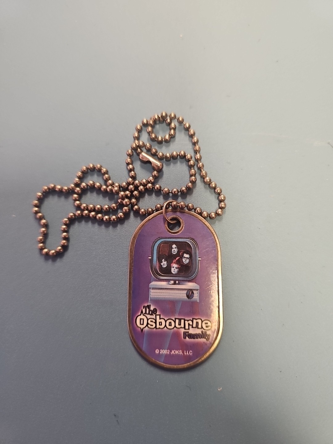 Ozzy Osbourne Aluminum Dog Tag with Necklace The Osbournes 2002