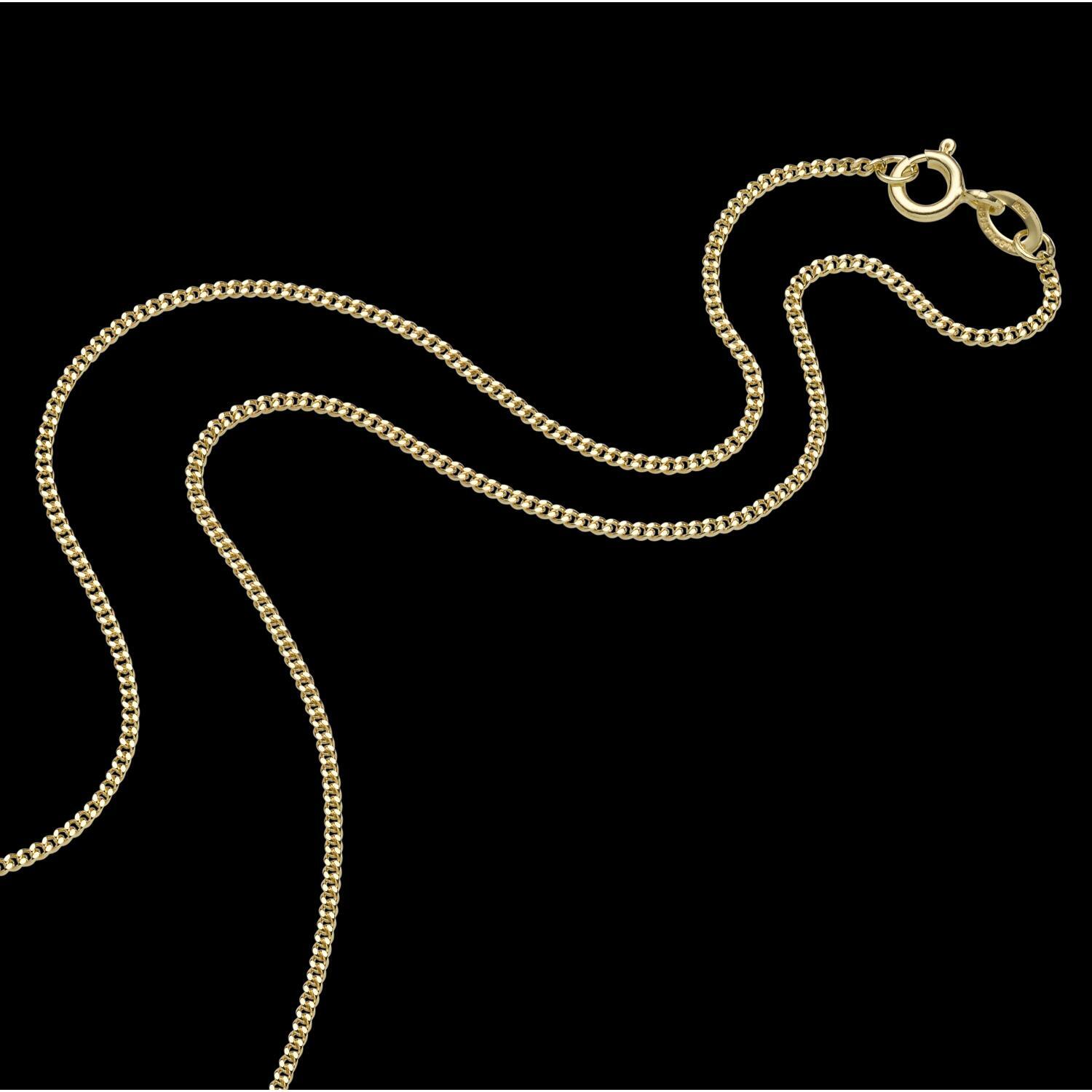 Chain Panzer Chain Gold Plated 1.4 mm 24 Karat Yellow Gold Women Men K2691