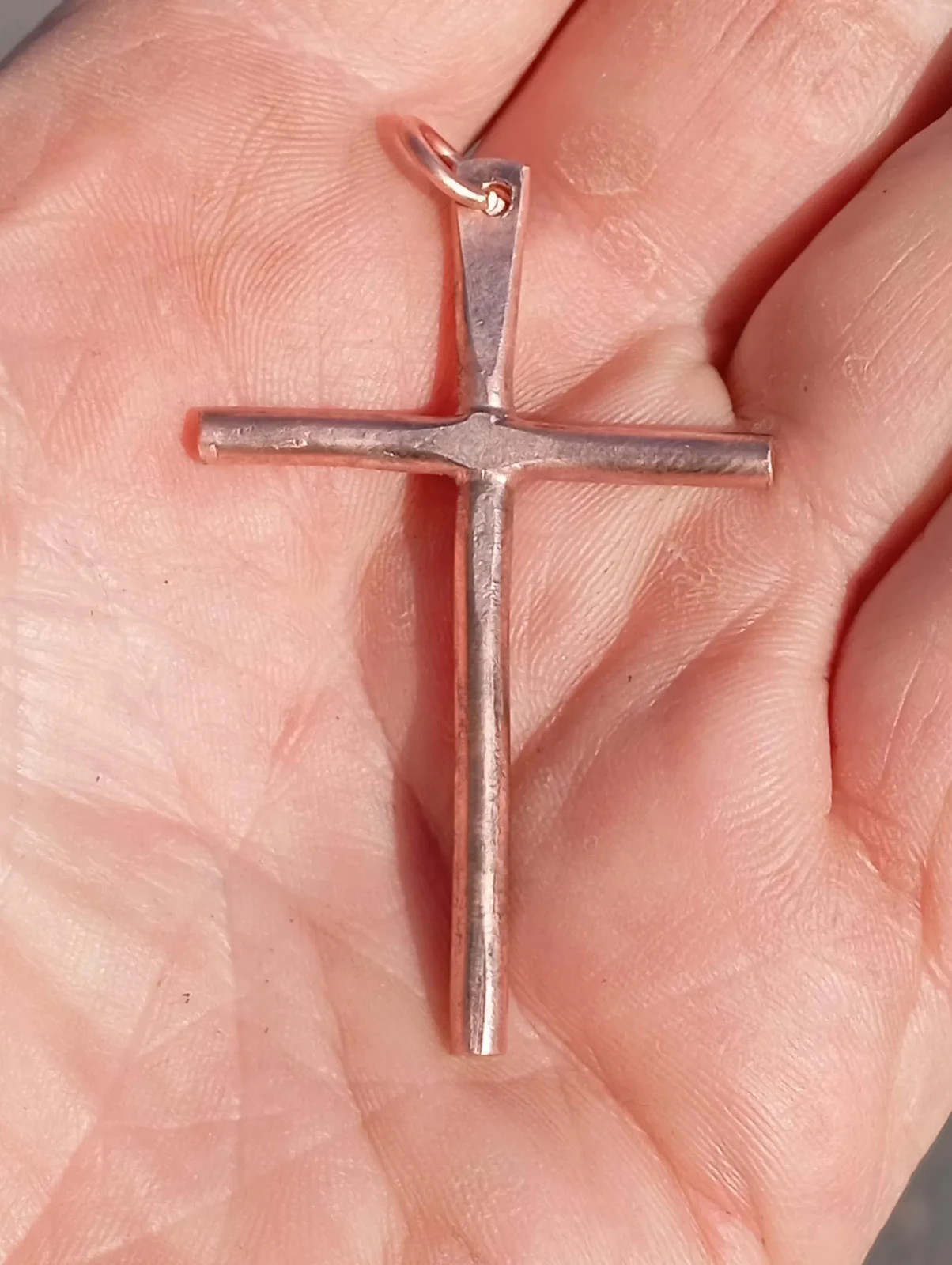 1 Pc Pure Copper Healing Pendant Cross Locket, Jewelry, Spiritual Kriya