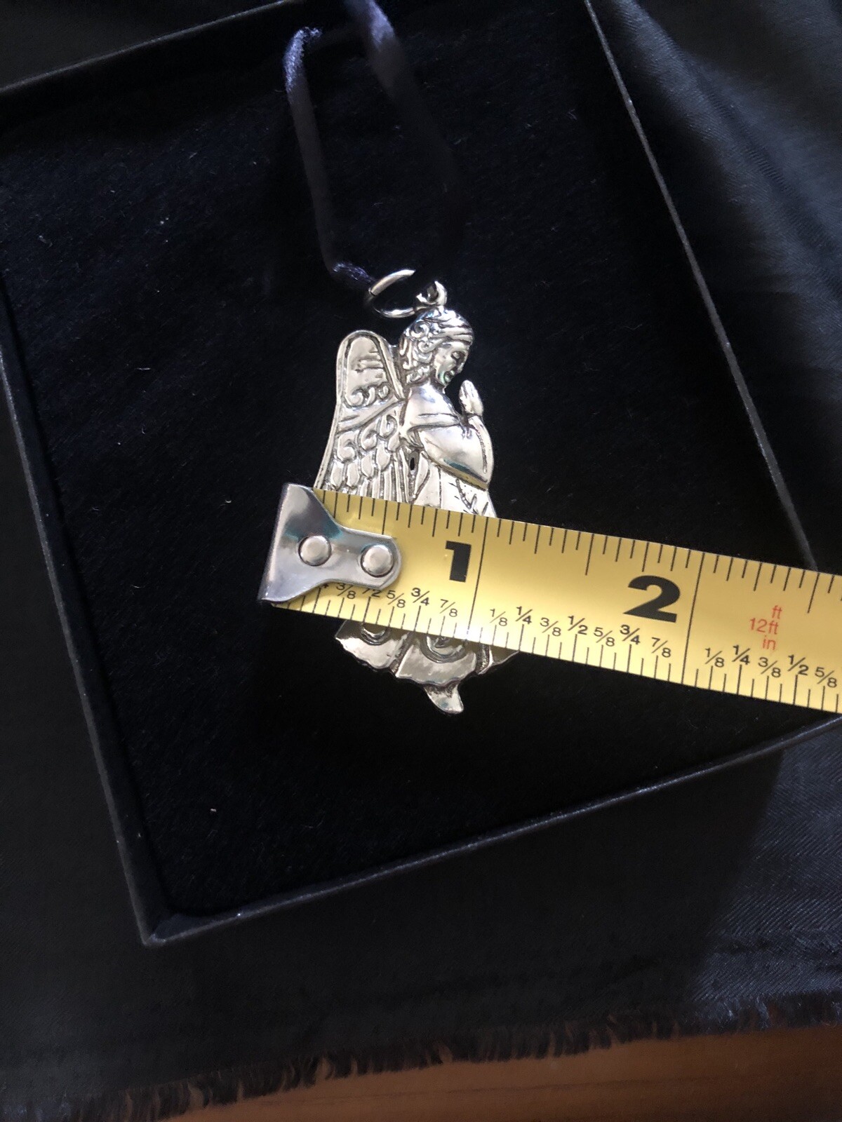 Pewter Necklace Angel W/ Wings ￼Handcrafted House of Morgan N.Carolina