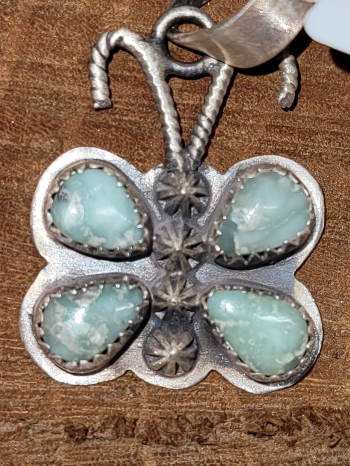 Paloma butterfly pendant- SS 925 -Handmade – full silver back
