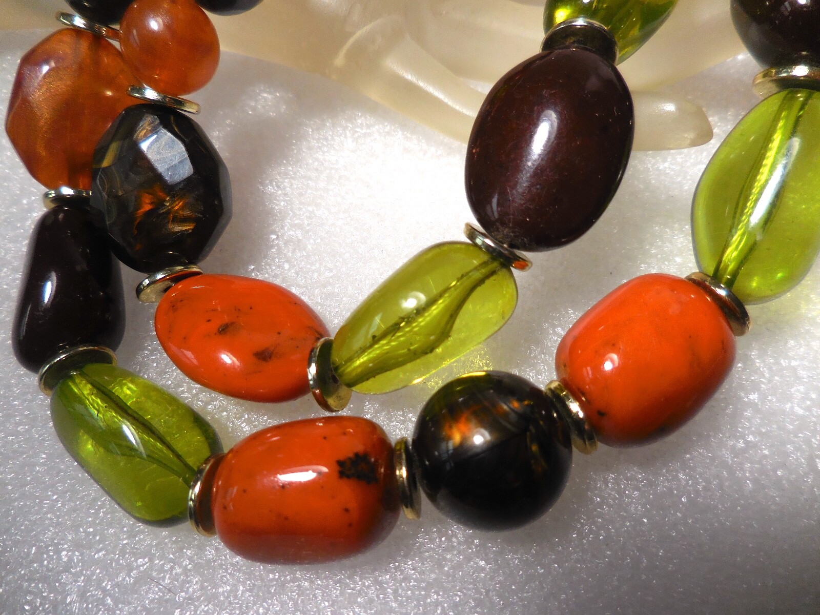 4 RETRO Necklaces LUCITE Colorful Vintage Gorgeous Bright Beads Jewelry Craft