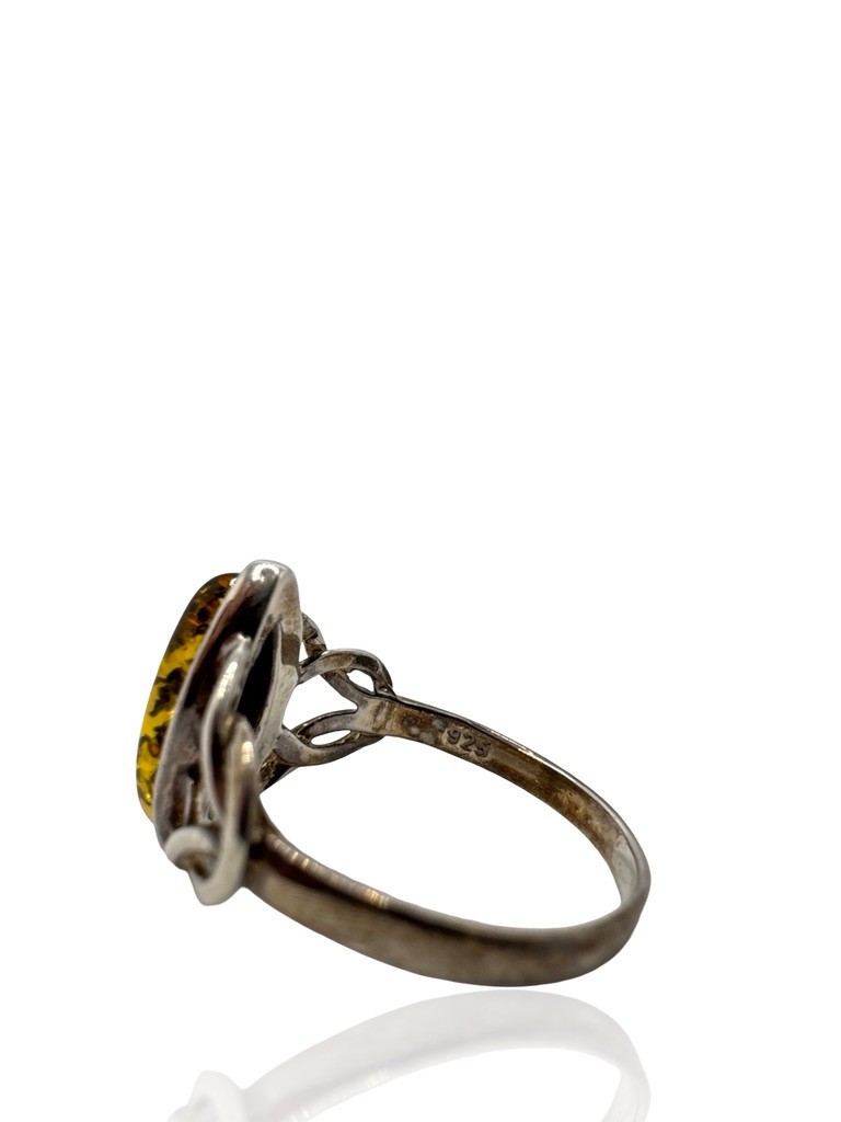 925 Silver Tarnished Ring, Size 54, Jewelry Silver Tone, Tested