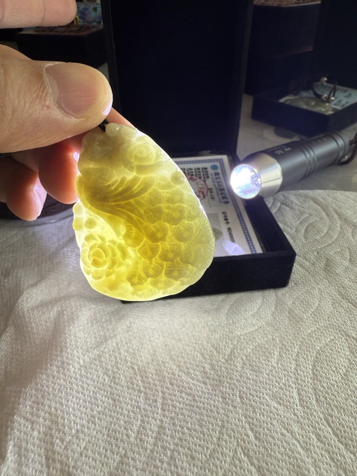 Natural Jadeite Jade Phoenix Pendant天然缅甸翡翠 A 货 凤凰吊坠