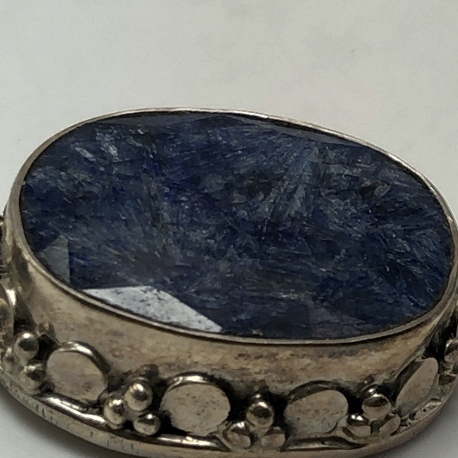 Blue Kyanite Stone Pendant In A Hand Crafted Sterling Silver Setting