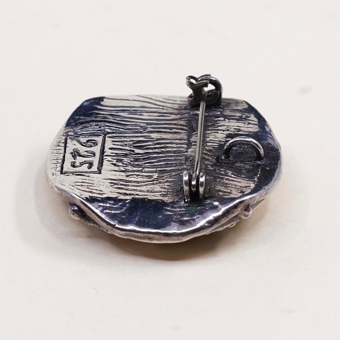 Vintage Sterling silver brooch, 925 silver pin pendant 18 century dancer