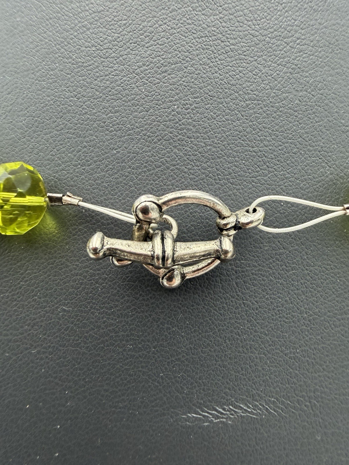Unique Polished Stone And Bead Statement Necklace Green Fashion Jewelry