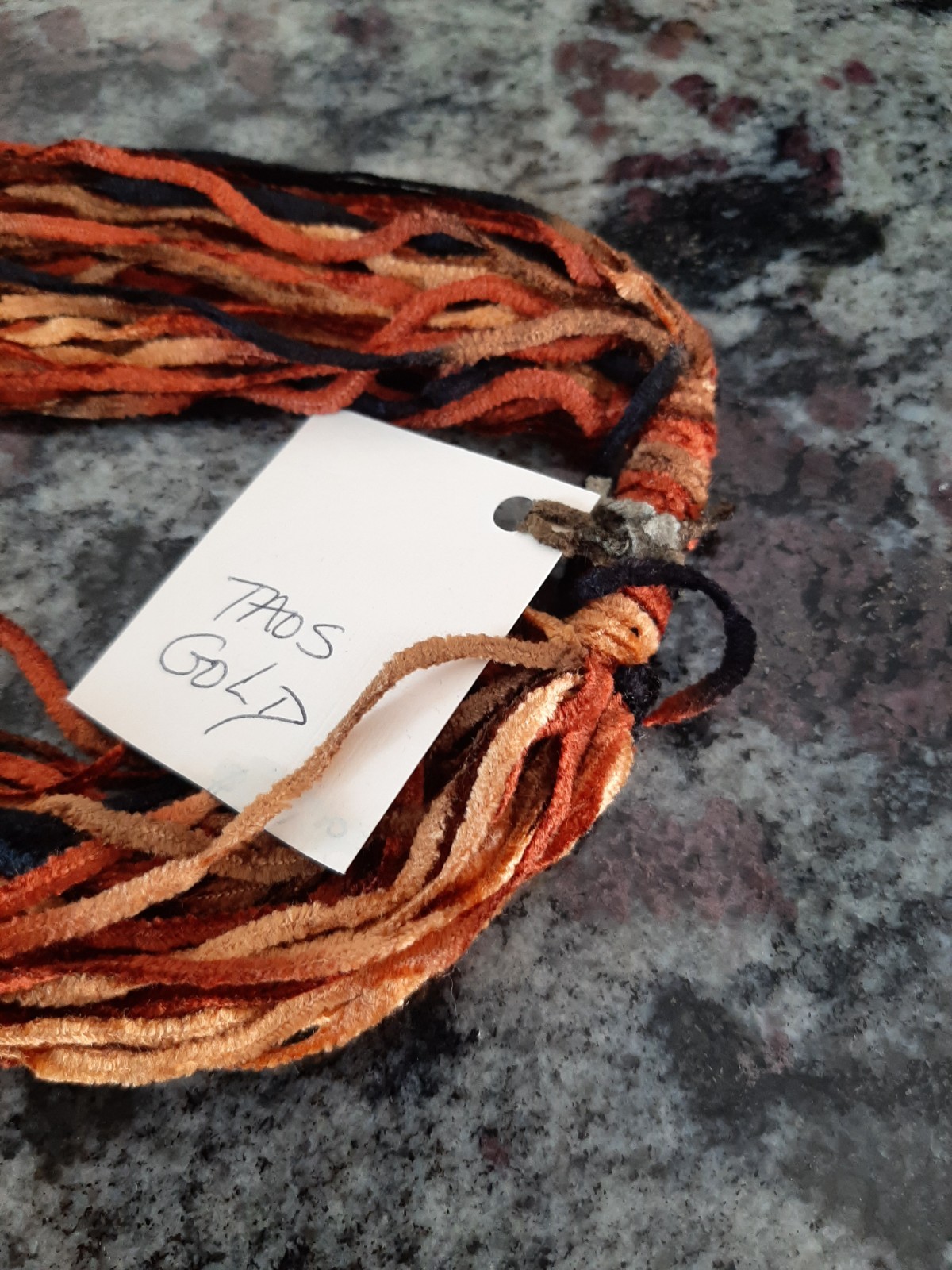 Vintage Bella Sue Martin Handmade Woven 30″ Fabric Necklace