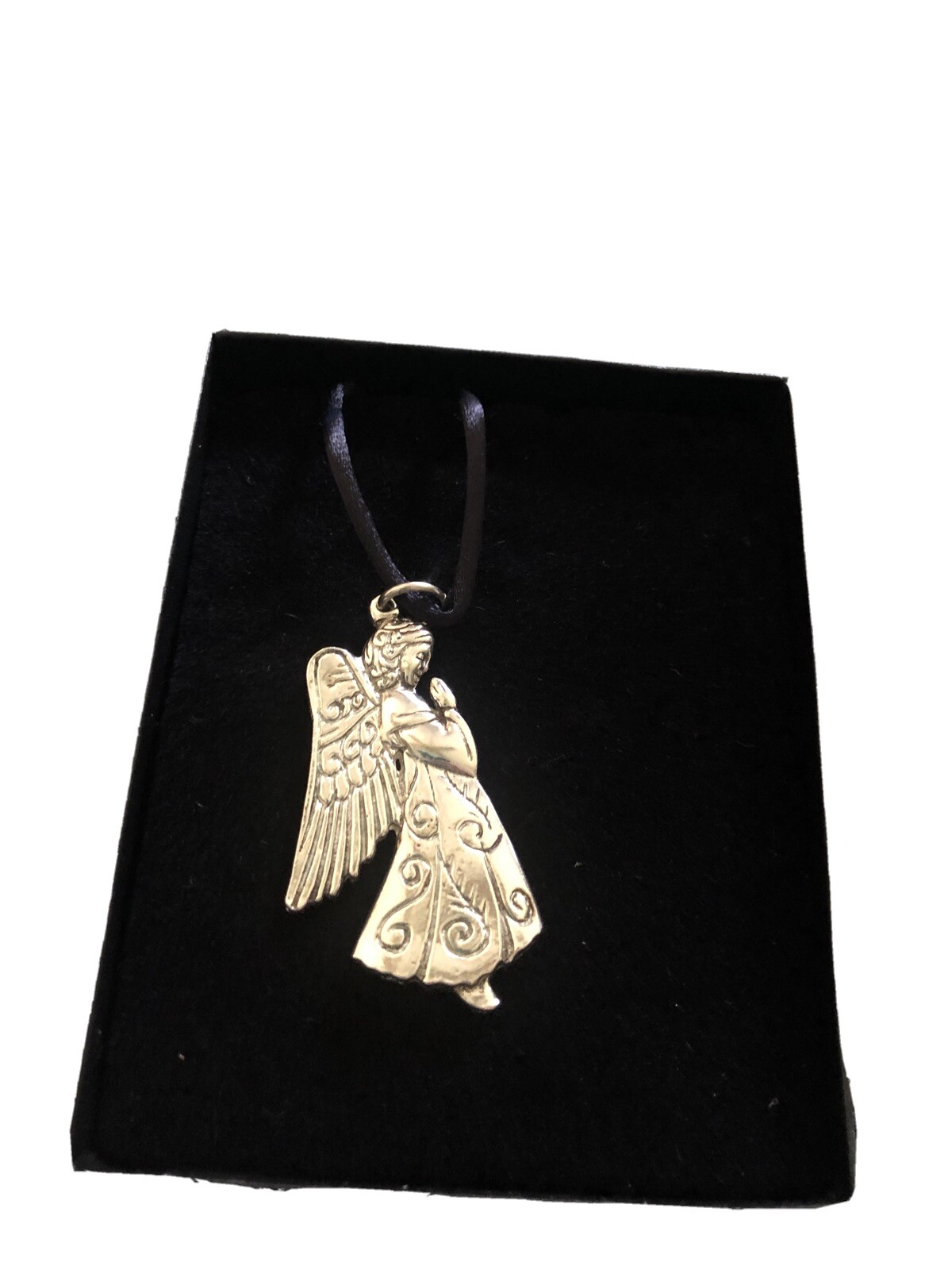 Pewter Necklace Angel W/ Wings ￼Handcrafted House of Morgan N.Carolina