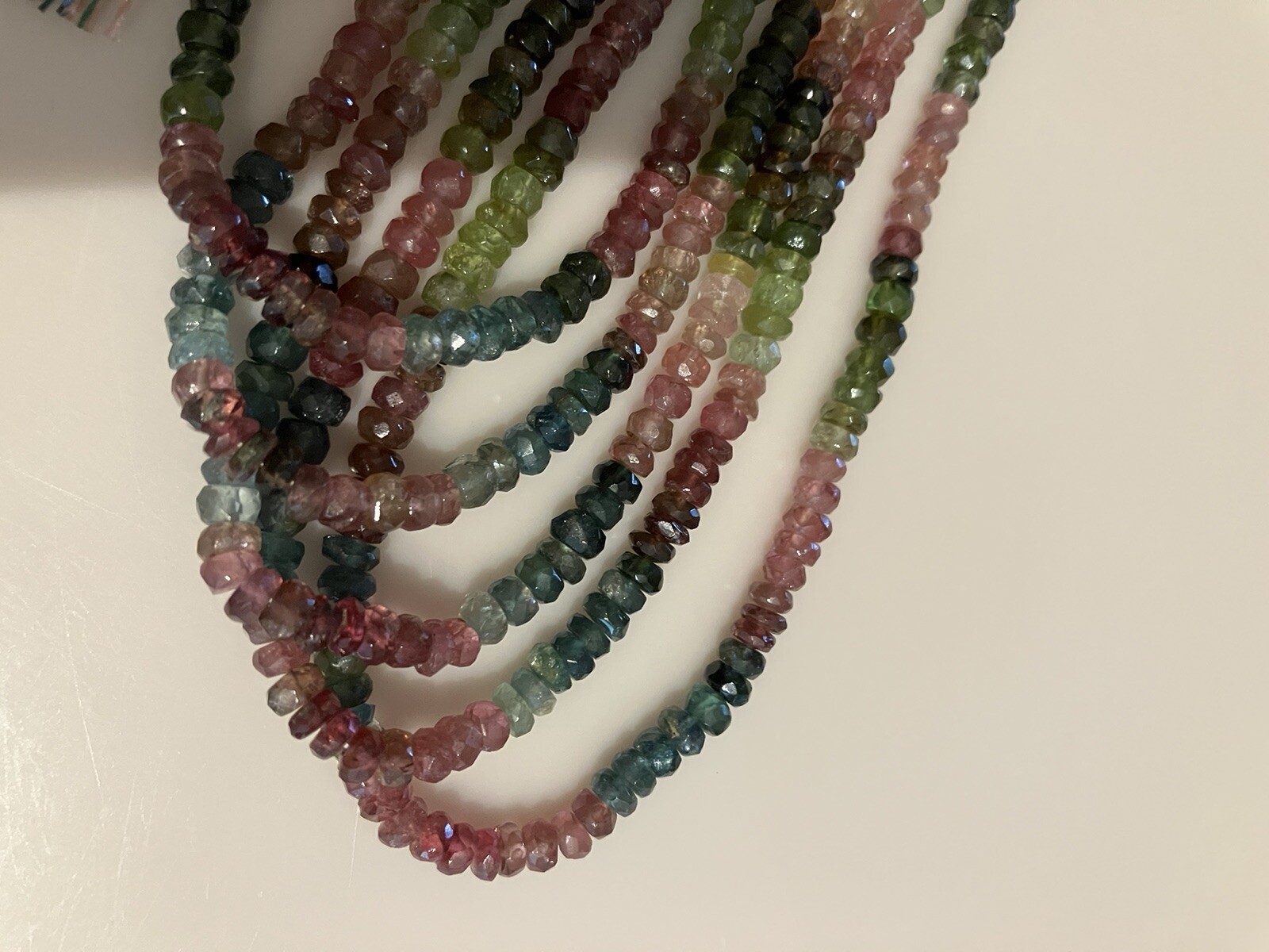 Brilliantly Faceted Tourmaline Beaded Necklace 368 carats, Heart Healing ❤️‍🩹