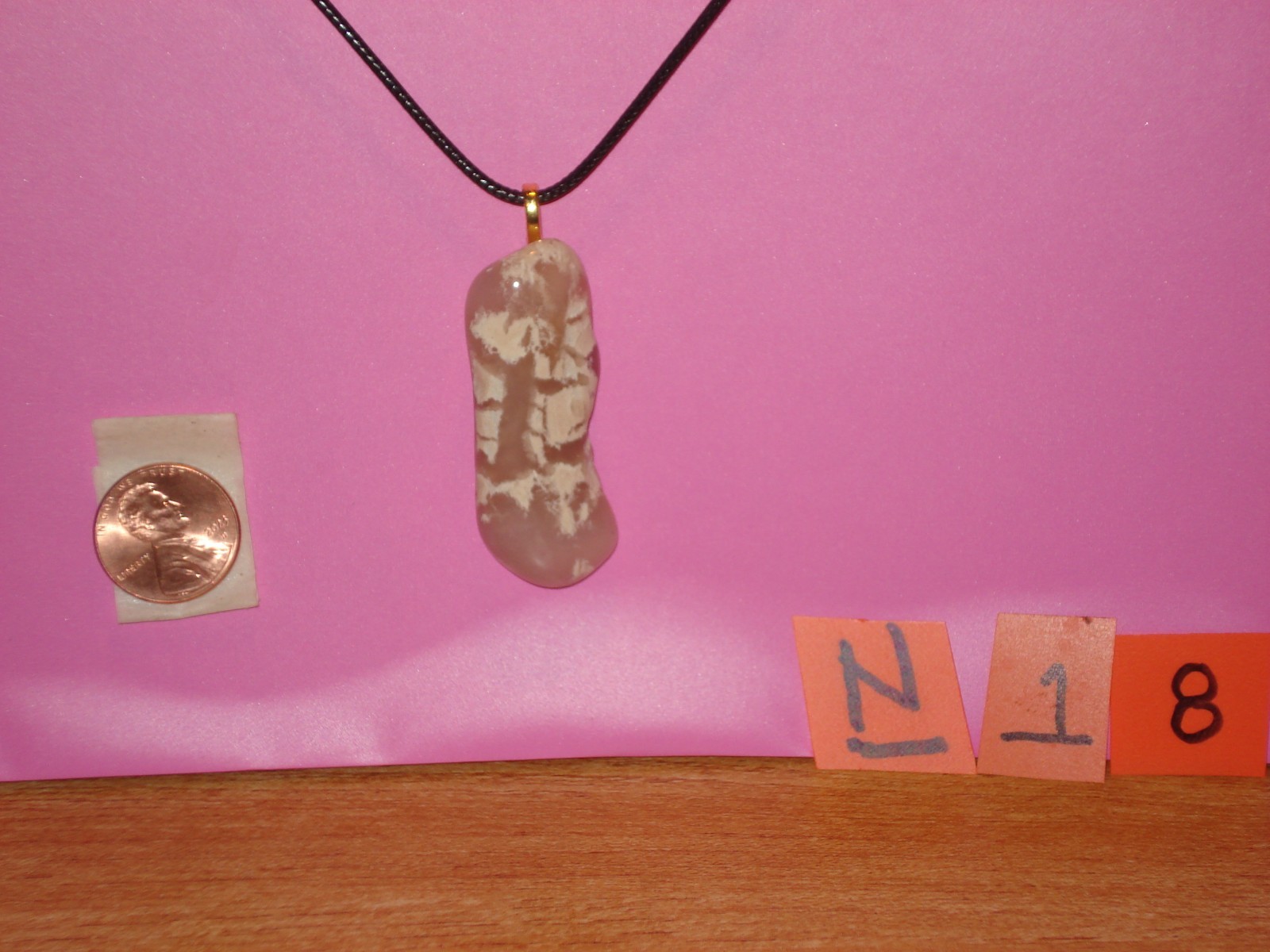 handmade petrified wood pendant necklace #N18