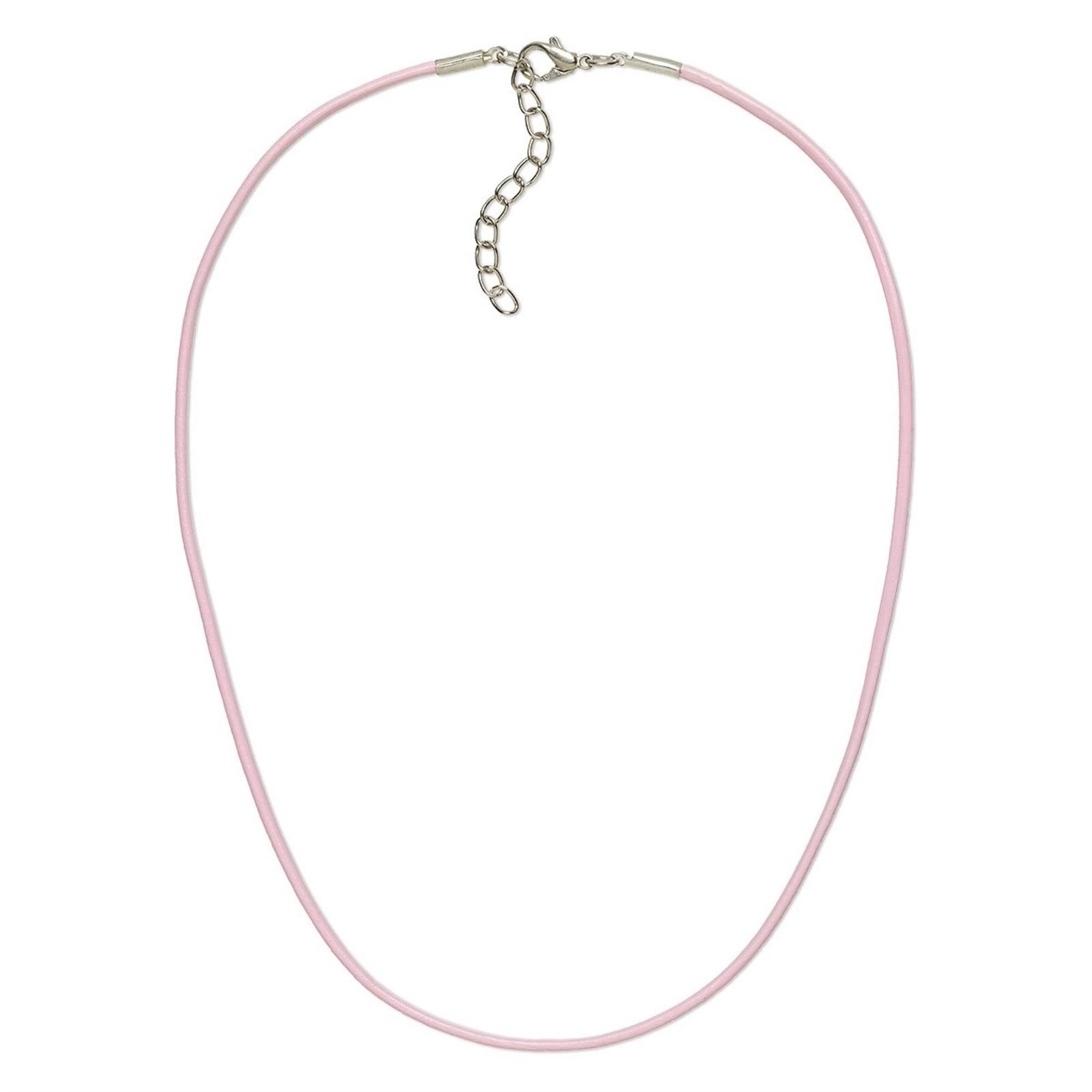 Pink 24″ Greek Rolled Genuine Leather Cord Necklace