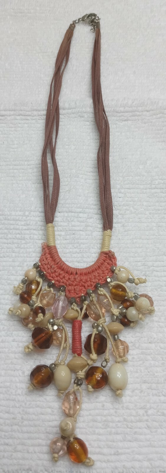 Handcrafted Bead and Leather Necklace (NKL206).