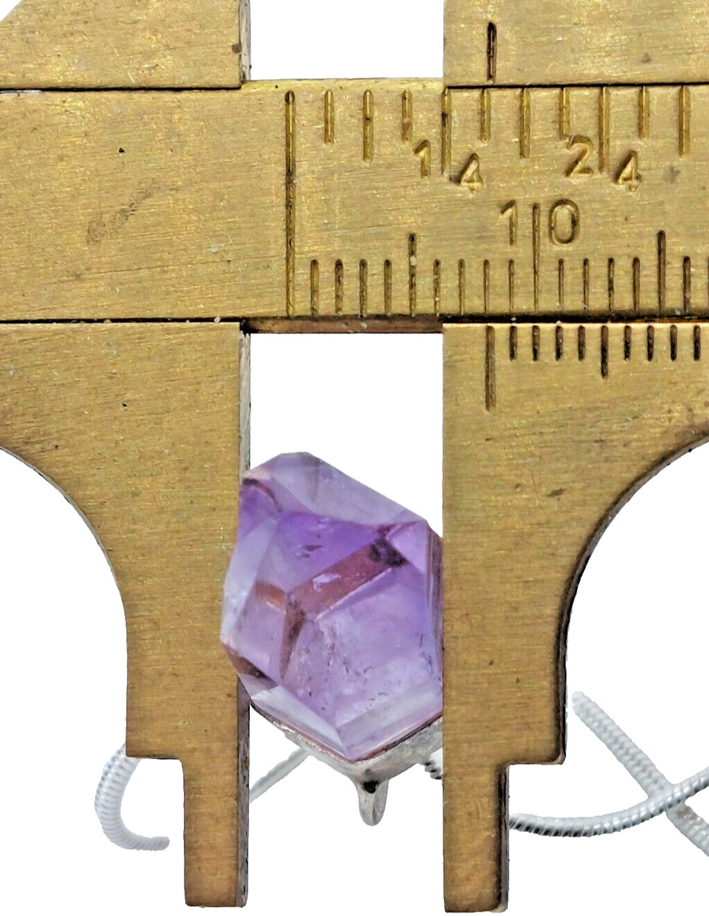 Veracruz Amethyst Crystal Point .925 Pendant On 18″ Snake Chain