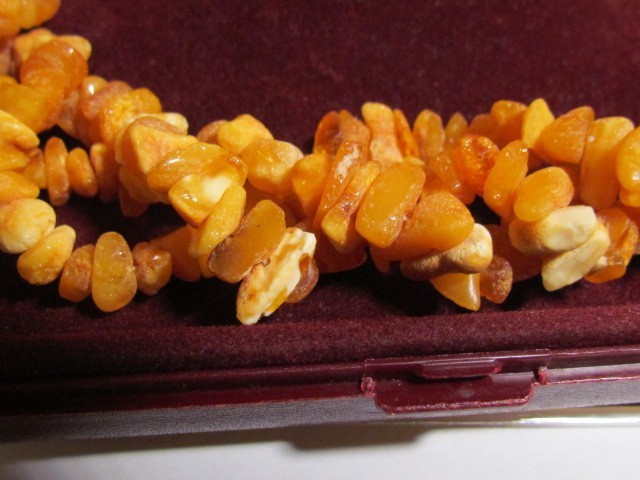 Necklace Baltic Amber NEW yellow unpolished untreated 18 in