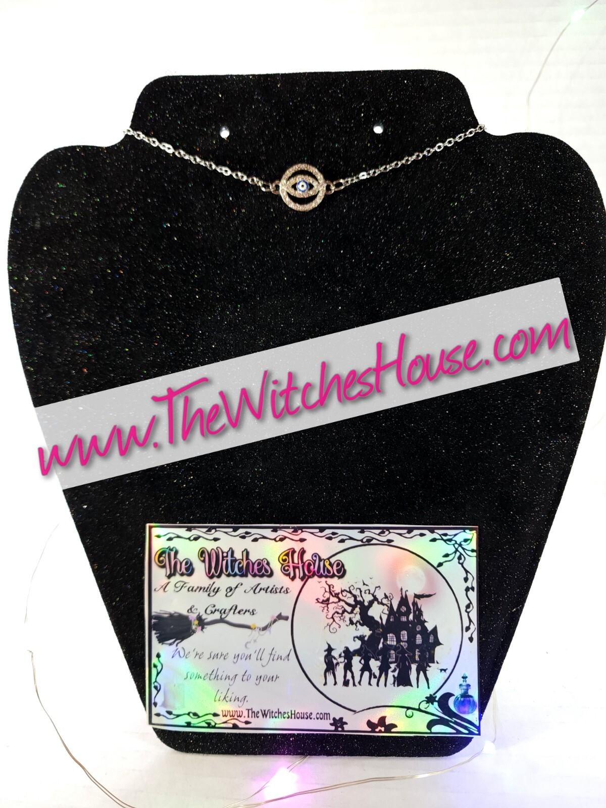 Rhinestone Evil Eye Necklace