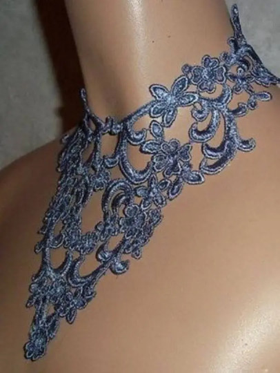 Choker Venise Lace Victorian Romantic Wearable Art Textile Tattoo YOur Choice