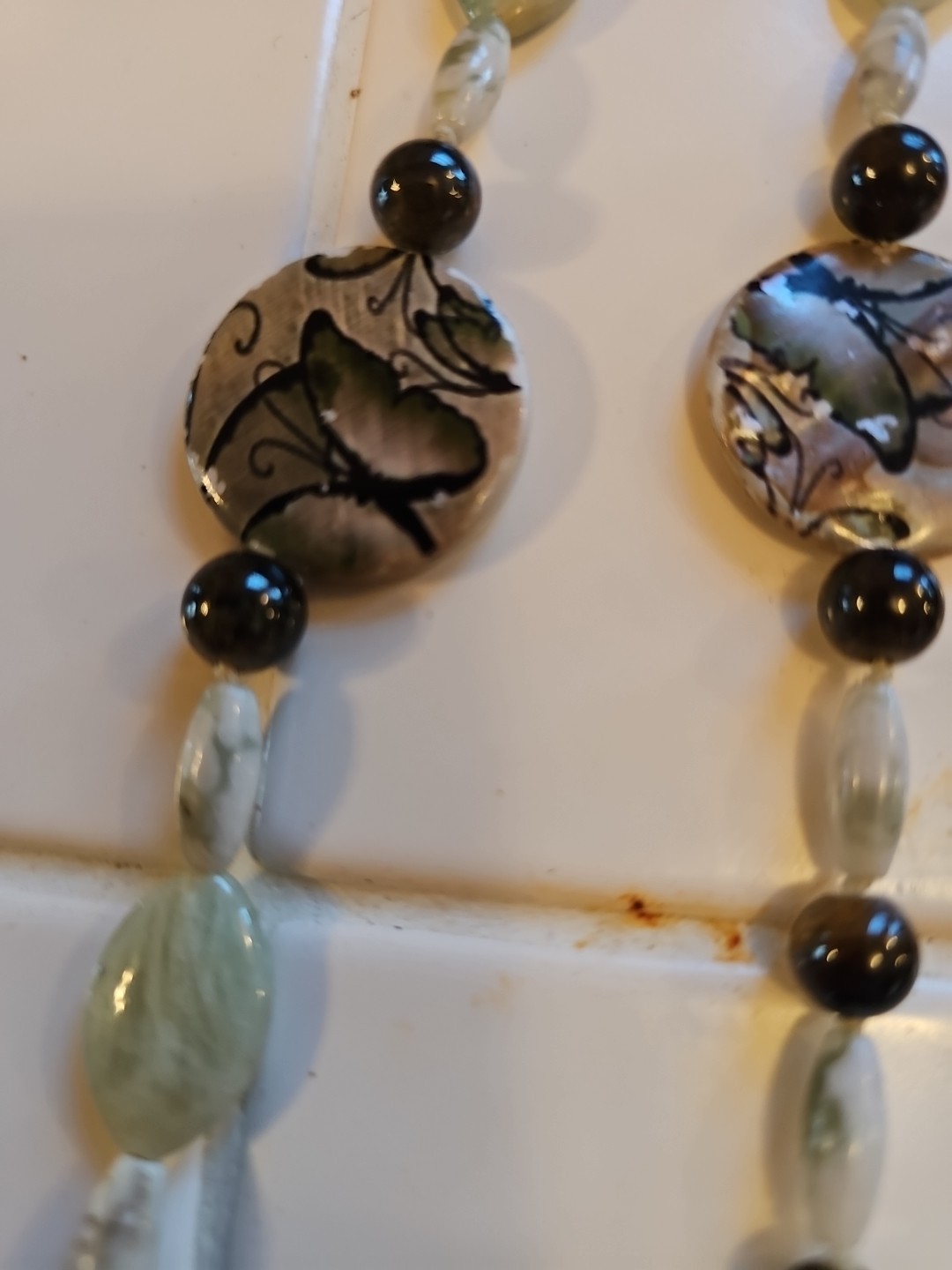 Handcrafted Necklace Lot Beaded Glass Stones Shells Long