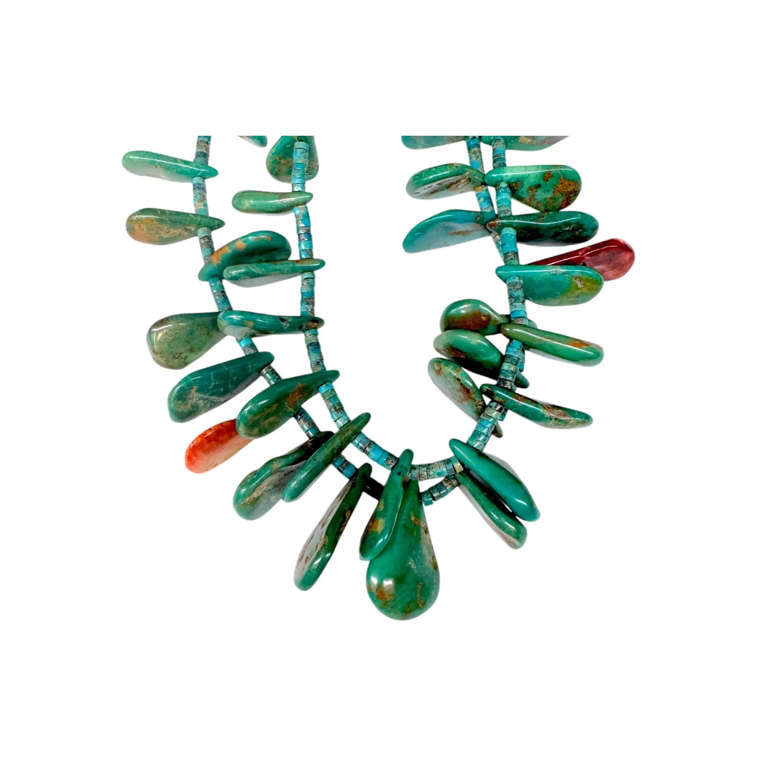 Navajo, Vintage, Necklace, Multi-Stone, Sterling Silver, Navajo, 32″
