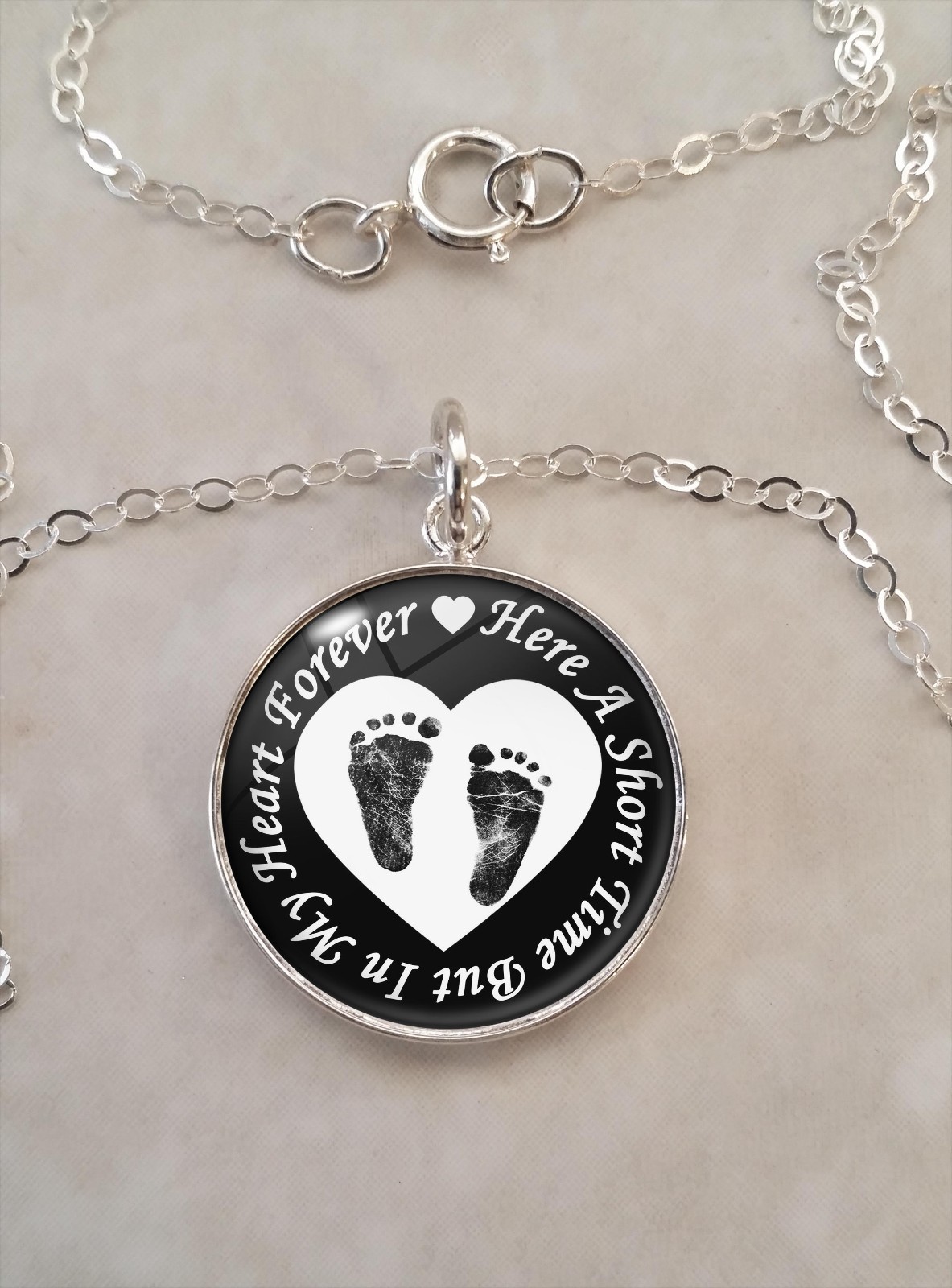 Sterling Silver .925 Pendant Heart Forever Infant Loss Stillbirth Miscarriage