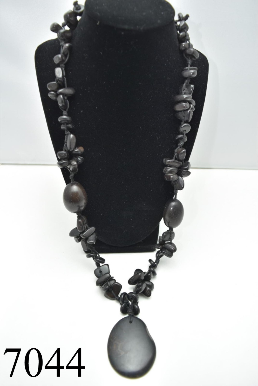 TAGUA Nut All Natural Necklace Dark Brown Handmade in Ecuador Organic, Vegan
