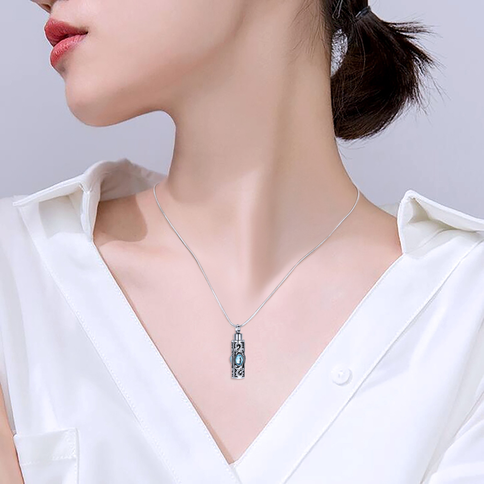 3 Pcs Urn Necklace for Ashes Cremation Jewelry for Ashes of Loved Ones Keepsake
