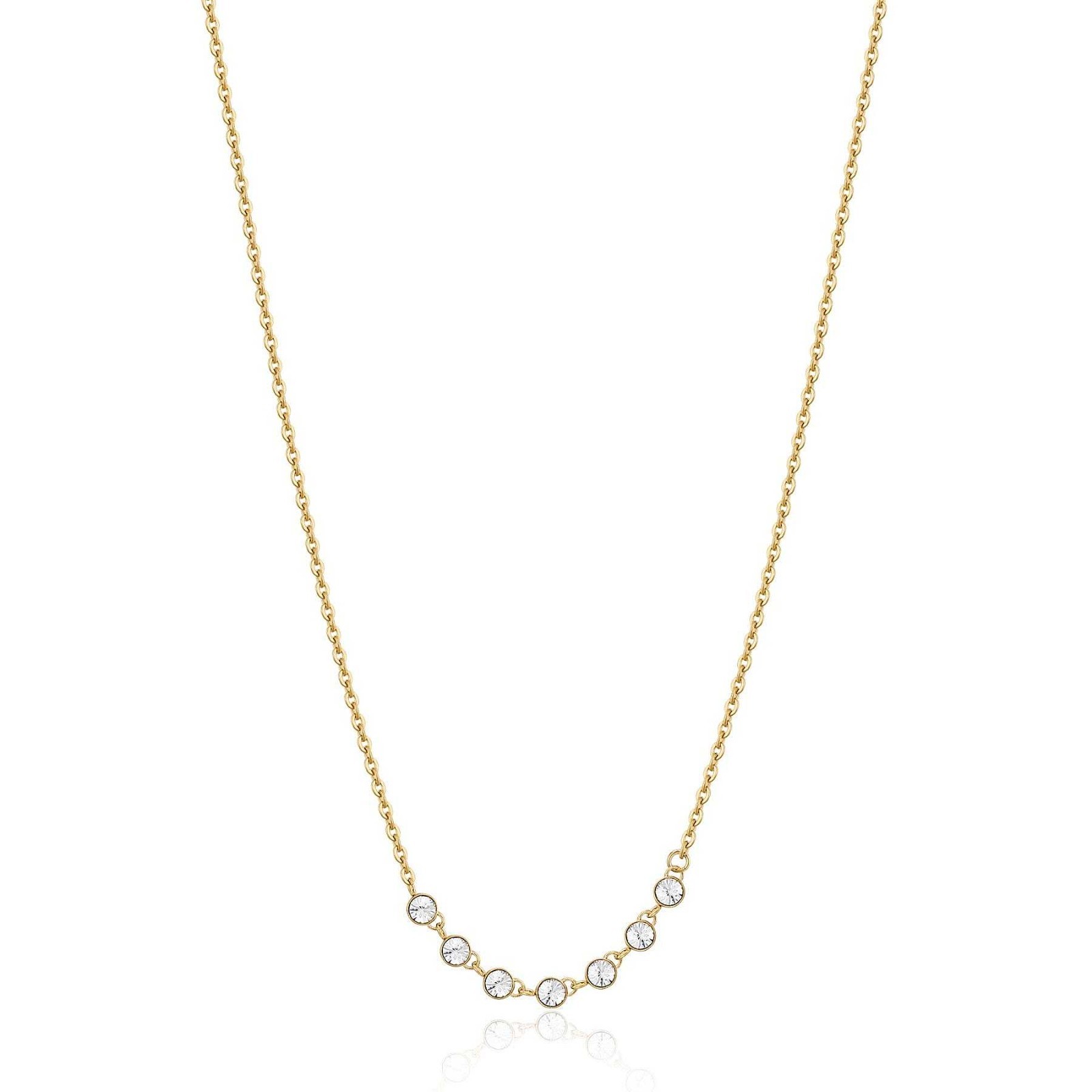 Brosway Symphonia BYM132 Womens Gold Steel Crystal Heart Pendant Necklace